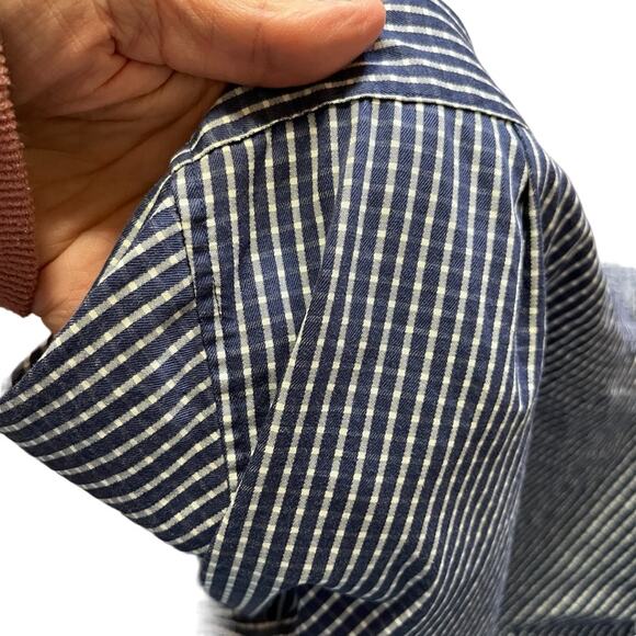 MICHAEL KORS Micro Plaid Button Front Shirt  Long sleeve Lightweight  SZ L - Picture 6 of 10